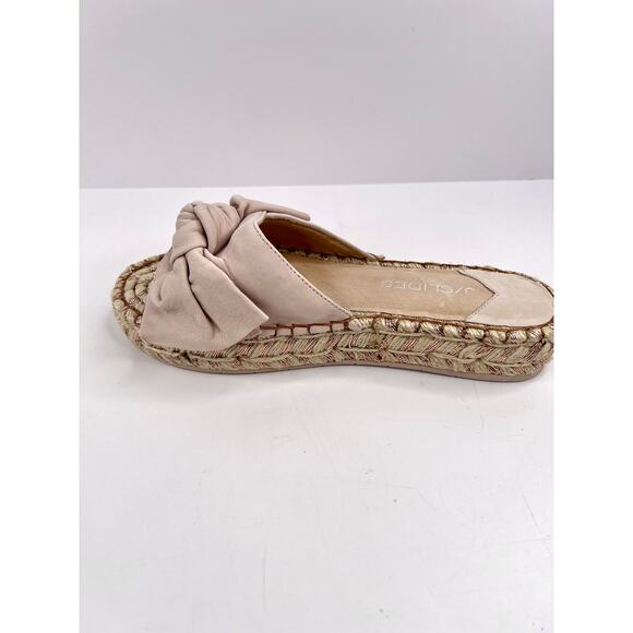 J/Slides Ritsy Espadrille Pink Suede Bow Slides Size 8.5 NWOB - Picture 5 of 10